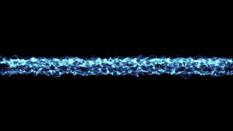 Blue fractal light strands ripple and flow (Loop).