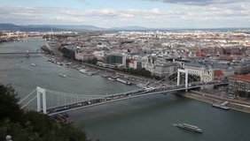 BUDAPEST/HUNGARY – 25 SEPTEMBER, 2018:  Panorama of Budapest, view from above. Sunny day - Powered by Shutterstock - Get 15% off with code: PIKWIZARD15