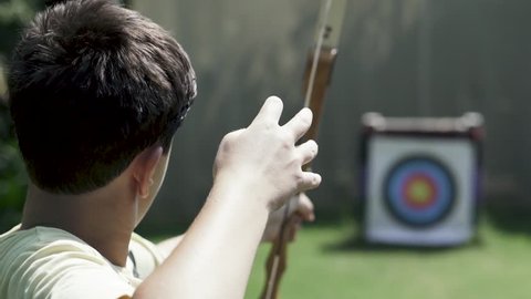 Bow shot in slow motion