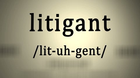 Definition: Litigant - Animation