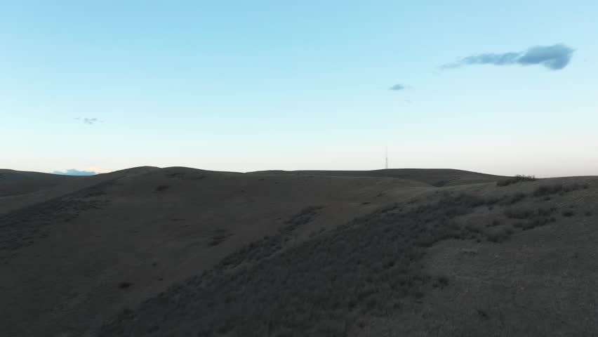 Drone view of Denver over Green Mountain. Shot at sunset.