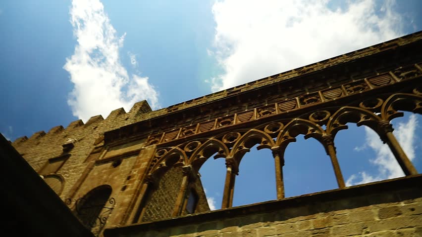 view of the Palace of the Popes in the Piazza San Lorenzo in Viterbo