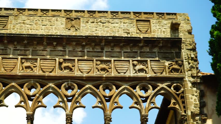 view of the Palace of the Popes in the Piazza San Lorenzo in Viterbo