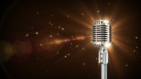 Music Retro microphone spin particle animation - Powered by Shutterstock - Get 15% off with code: PIKWIZARD15
