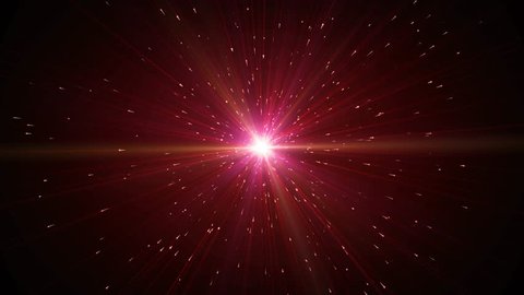 Beautiful Abstract Shining Starburst Hyperspace Background/
Animation of a colorful abstract shining starburst background, with optical lens flare and light beams rotating