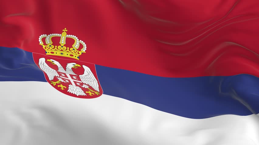 waving a looped flag as a background Serbia Royalty-Free Stock Footage #1017501355