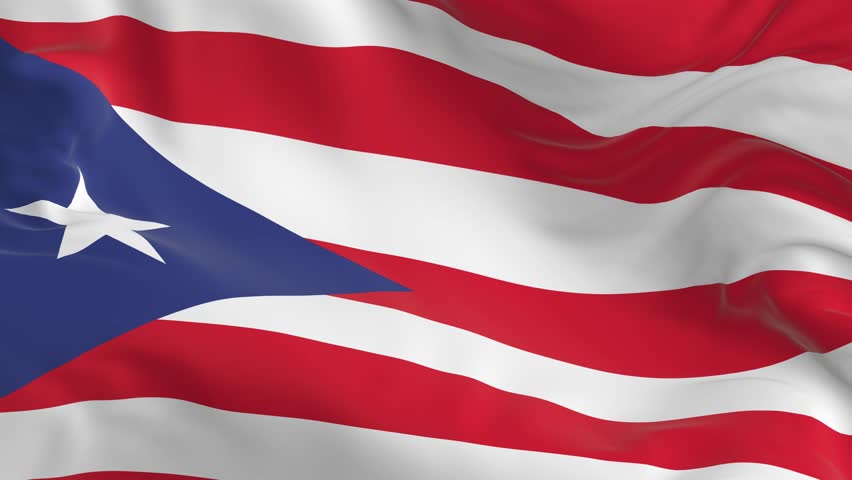 waving a looped flag as a background Puerto Rico Royalty-Free Stock Footage #1017501988