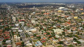 Aerial Miami west Brickell 4k
