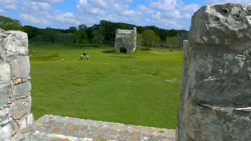 MAYAN RUINS DZIBILCHALTUN MERIDA YUCATAN MEXICO