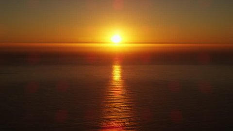 A still shot of the sunset and the ocean that can be used as a background Stock Video