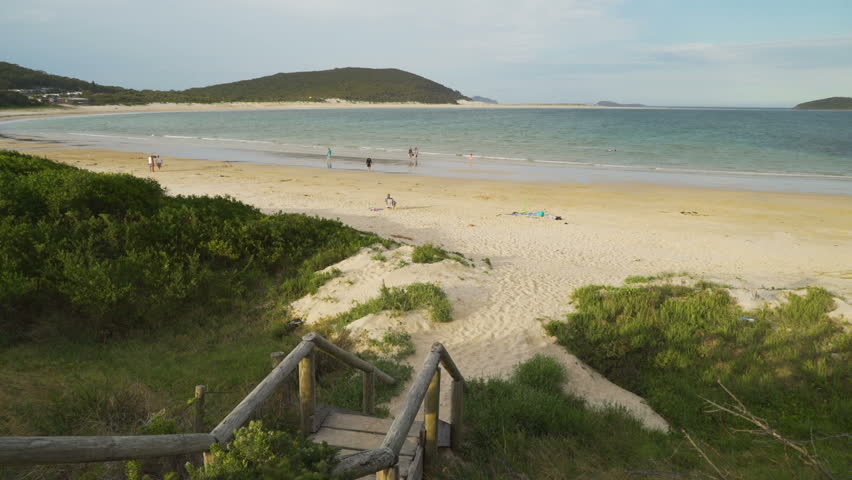 Port Stephens beaches and view of the ocean in New South Wales, Australia