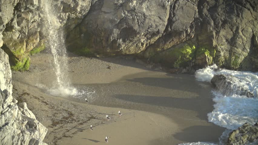 Mcway Falls at sunset, Big Sur, California