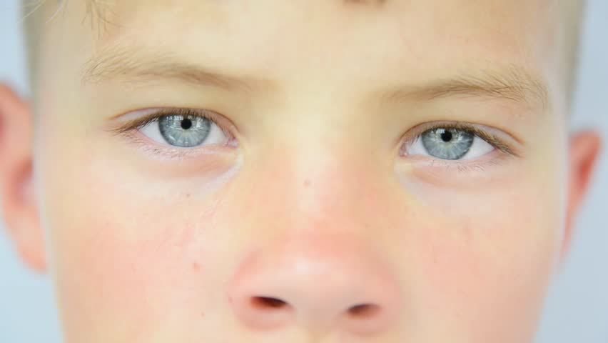 insightful look blue eyes boy