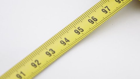 Yellow Measure Tape Ruler Instrument Measuring Stock Vector (Royalty ...