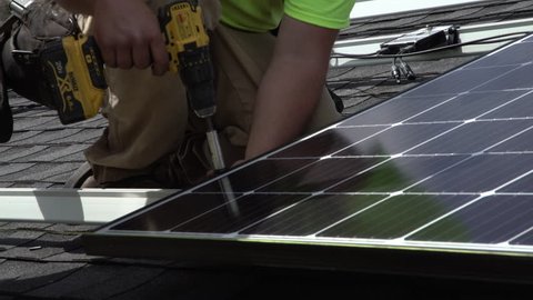 Installation of residential rooftop solar panels