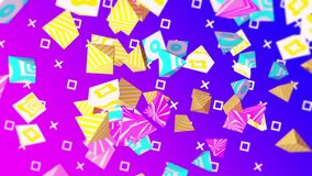 Colorful pyramid gradient background. VJ Seamless loop background.