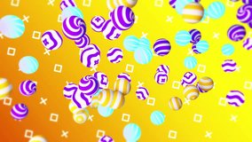 Colorful balls gradient background. VJ Seamless loop background.