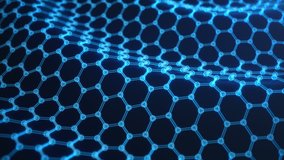 Abstract nanotechnology hexagonal geometric form close-up, concept graphene atomic structure, concept graphene molecular structure. Scientific concept. - Powered by Shutterstock - Get 15% off with code: PIKWIZARD15