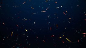 4k Multicolored confetti falling loopable video with gradient background, celebration, christmas, party concepts