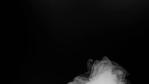 Rising Plume Smoky Cloud Fog Effect Dark Background Video Footage