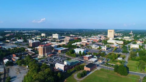 Downtown Spartanburg, South Carolina, USA Aerial