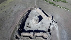 Aerial view by Drone in Almonacid de Toledo, Spain. 4k Video