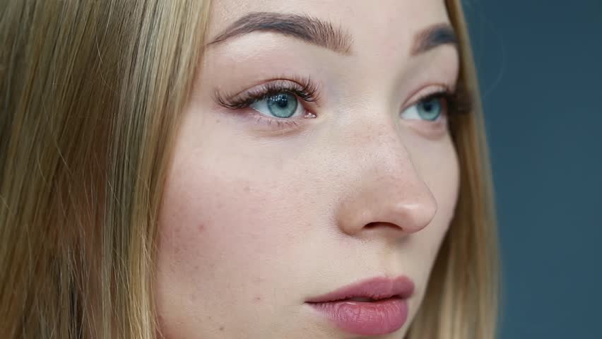 Portrait of a beautiful girl close-up | Shutterstock HD Video #1017677593
