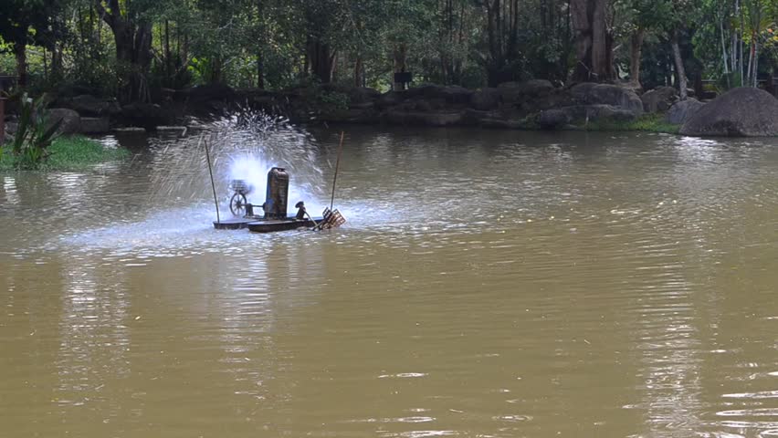 Water wheel at the lake.