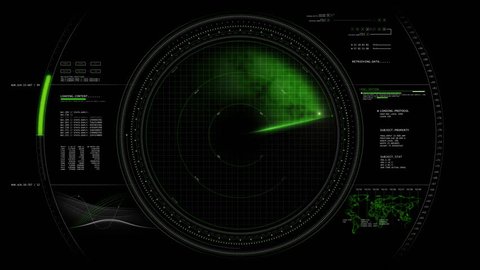 Radar HUD Screen Animation 4K