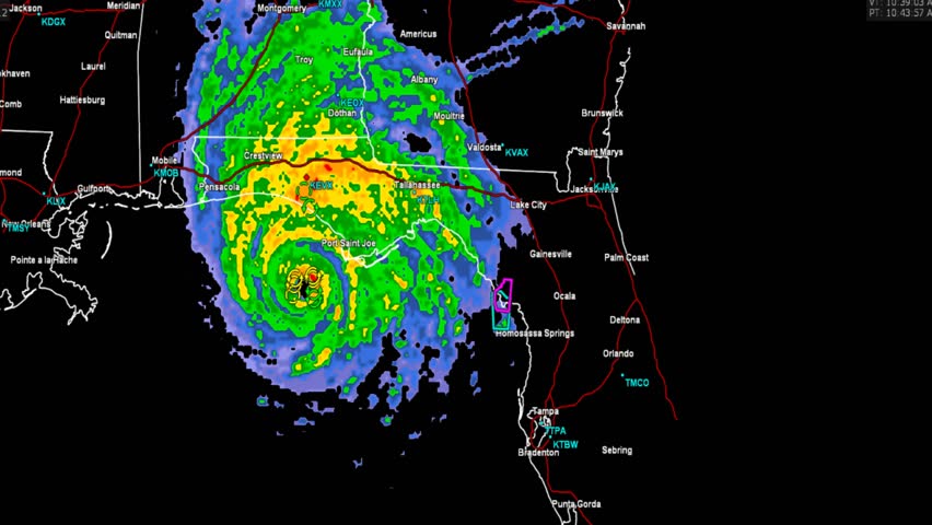 hurricane-micheal-florida-on-weather-radar-stock-footage-video-100