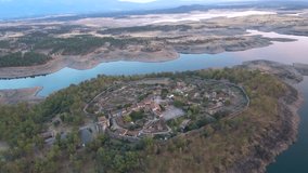 Aerial view of Granadilla. Extremadura,Spain. 4k Drone Video