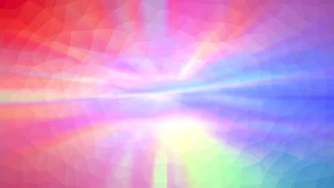 Holographic neon and pastel low polygonal looped seamless animated VJ background.