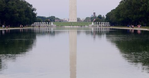 Pan Downward: Lovely Stroll on Washington Monument (Shot on RED)