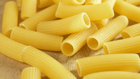 background of uncooked Italian macaroni pasta.