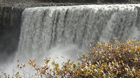 Powerful Raging Whitewater Waterfall Falling Forcefully Stock Footage ...