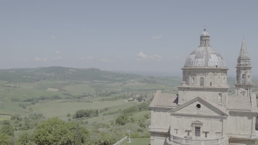 Aerial footage drone view of Manor Villa Manin, in Udine in Friuli Italy // no video editing