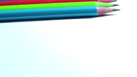 1920x1080 25 Fps. Very Nice Close Up Colorful Pencil Turning Video.