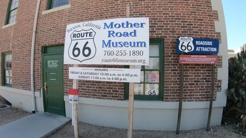 Barstow, California, USA - August 15, 2018: Western America Railroad Museum near Harvey House Depotis, is a railroad museum located in Barstow, dedicated to history of railroading in Pacific Southwest
