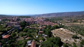 Aerial view of Hervas, Caceres. Extreadura,Spain. 