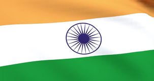 Seamless Waving Flag Animation of India