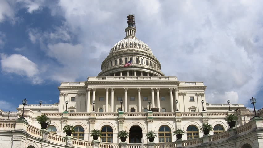 United States Capital Building, Congress Closeup Time-lapse Washington DC Royalty-Free Stock Footage #1017862795