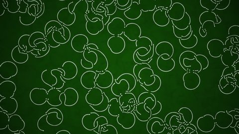 Multiplying and stretching cells in green organism.
Animation of moving microorganisms.
