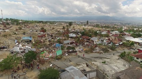 Drone footage of Palu Indonesia after the october 2018 earthquake 