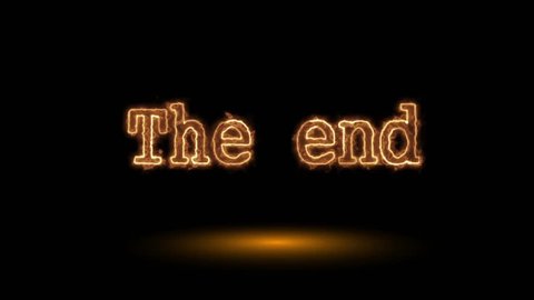 The End animation to be used at the end of your content, film or video.