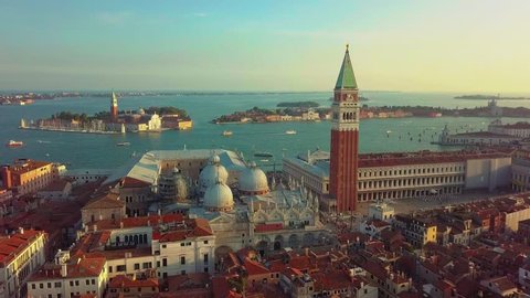Aerial view of Venice Italy