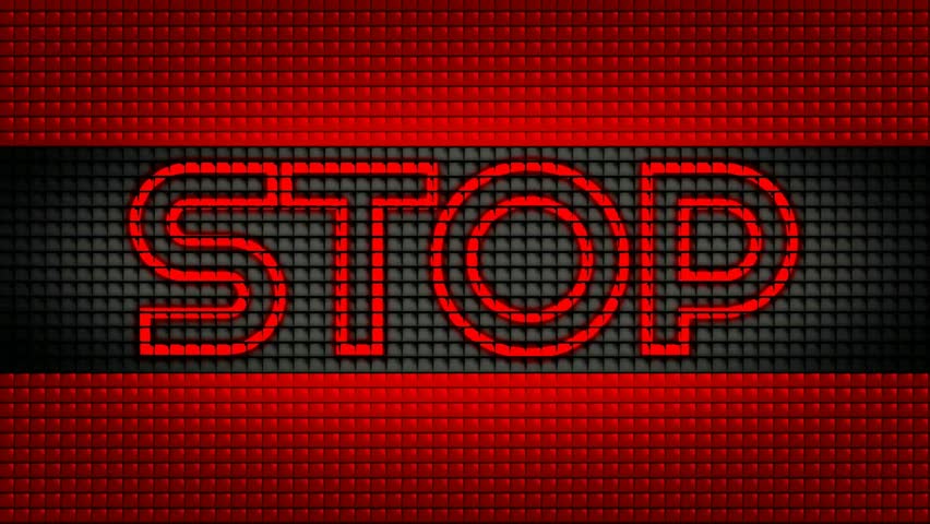 "STOP" on the screen, looping background for forbidden Royalty-Free Stock Footage #1017937978