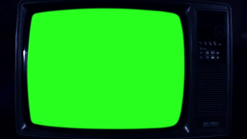 retro old tv green screen close Stock Footage Video (100% Royalty-free ...