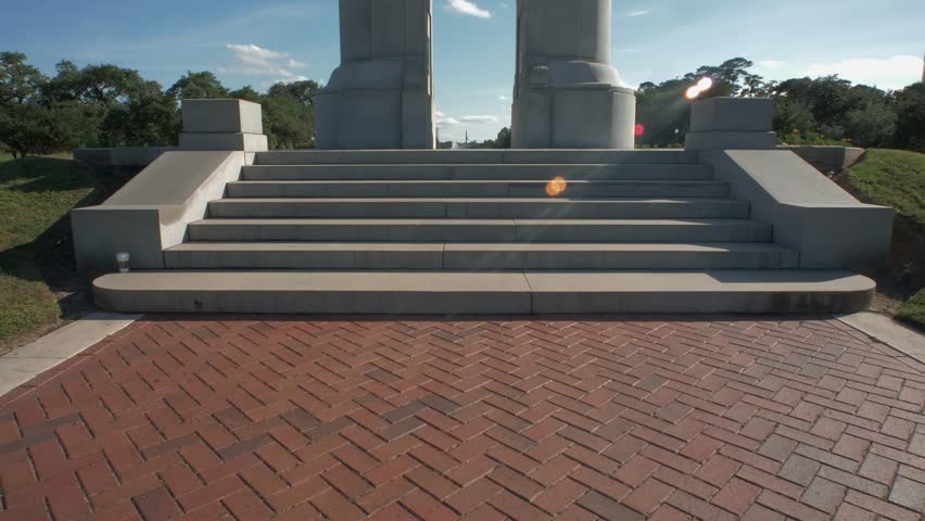 Low angle view of the Sam Houston statue at Hermann Park in Houston, Texas