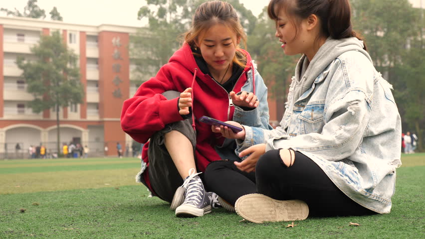 Outdoor schoolgirl talking dirty glamour