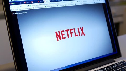 BOLOGNA, ITALY - SEPTEMBER, 2018: Netflix website on Laptop screen. Netflix is an international leading subscription service for watching TV episodes and movies.